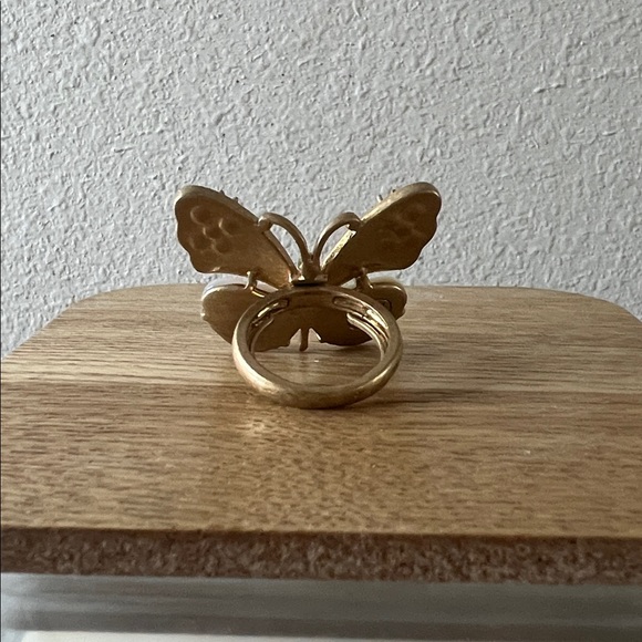Vintage Juicy Couture Gold Butterfly Ring Gemstones - Picture 4 of 10